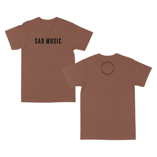 Sad Music T-Shirt - Chestnut