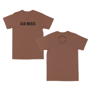 Sad Music T-Shirt - Chestnut