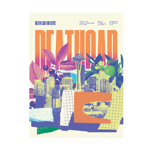 Seattle, WA 7/31/25 Poster – Death Cab for Cutie